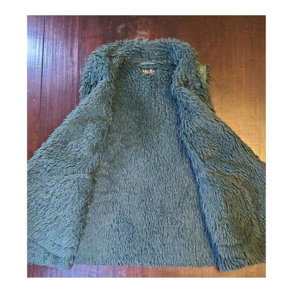 Green Faux Fur Vest, size Large - Picture 4 of 4